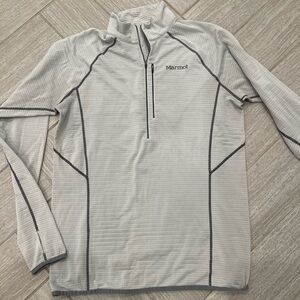 Marmot Light Gray Half-Zip Pullover
